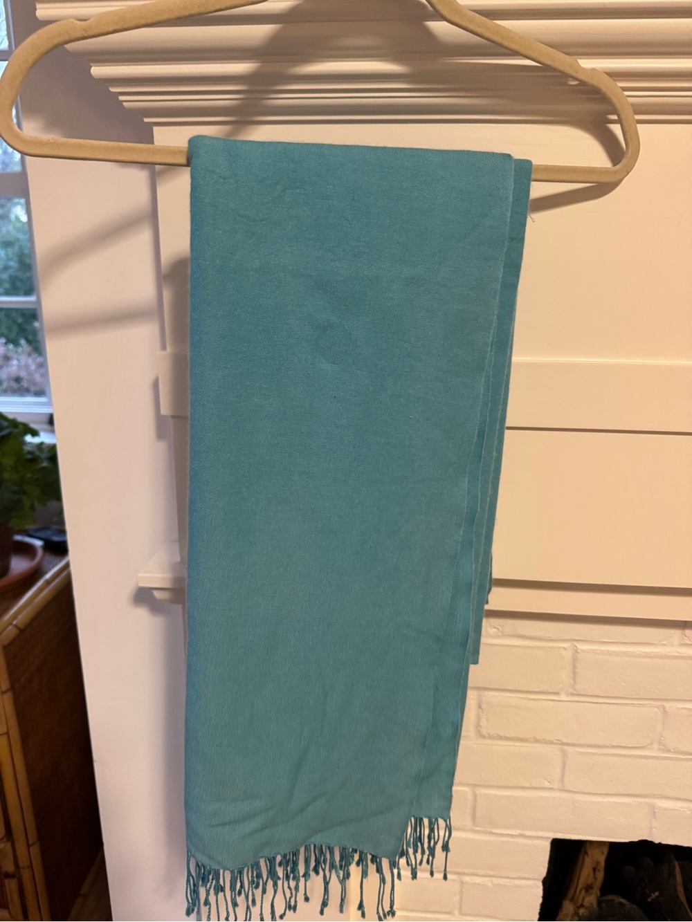 Scott Turquoise Fringe Scarf Wrap